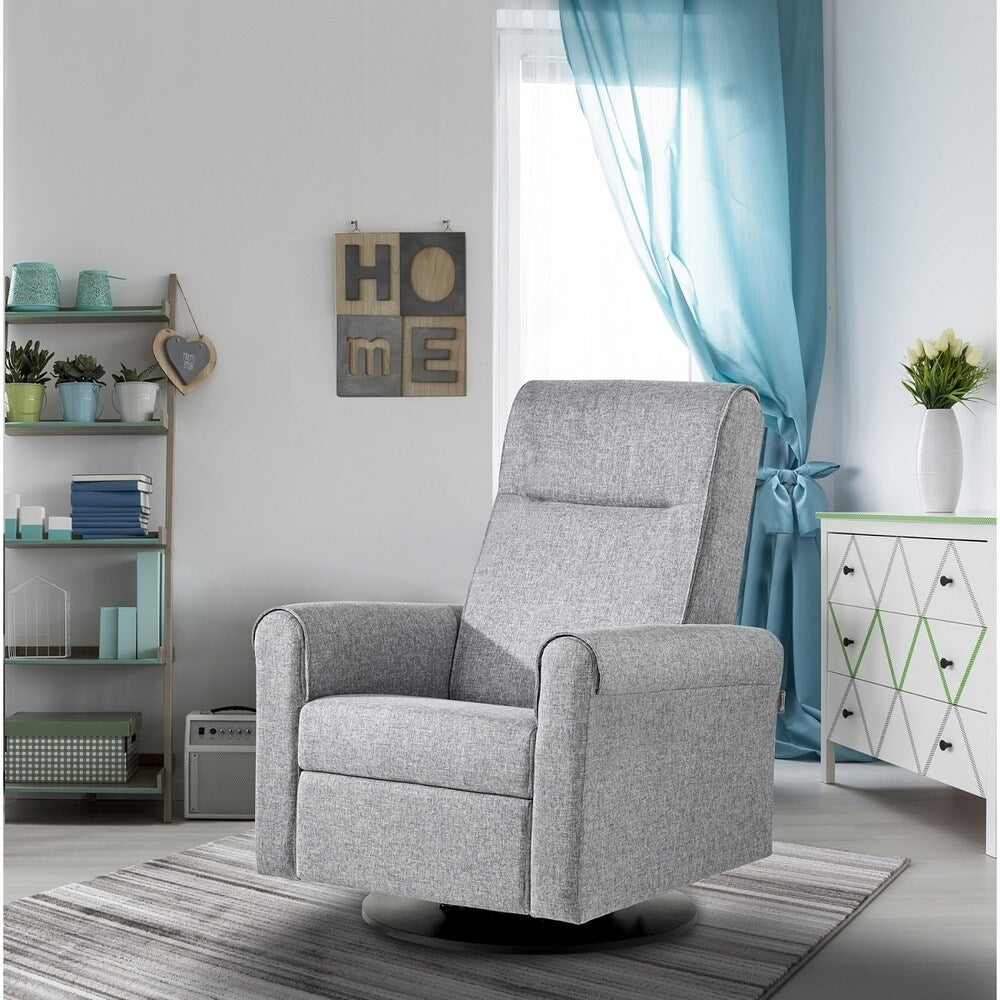 Dutailier Nolita Upholstered Pebble Grey Glider-Recliner
