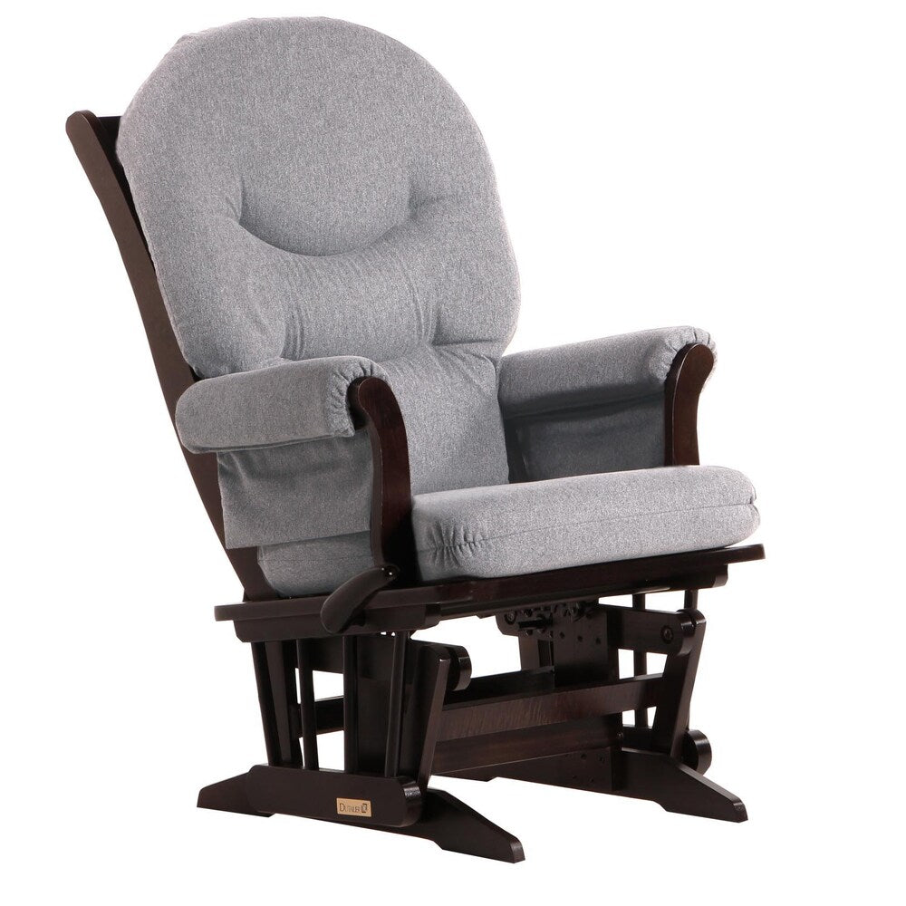 Dutailier Espresso/ Dark Grey Multi-position Sleigh Glider