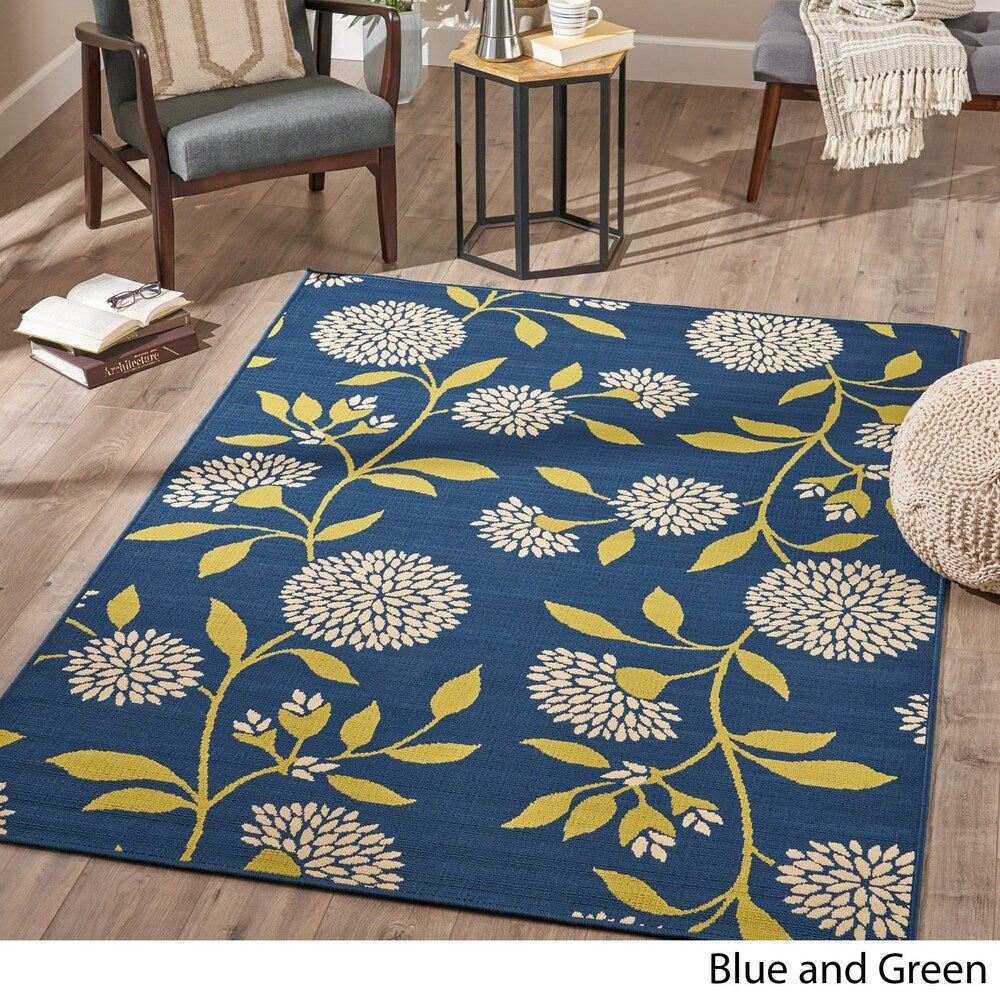 Dvorah Indoor Floral Area Rug by Christopher Knight Home - 5'3 X 7'6
