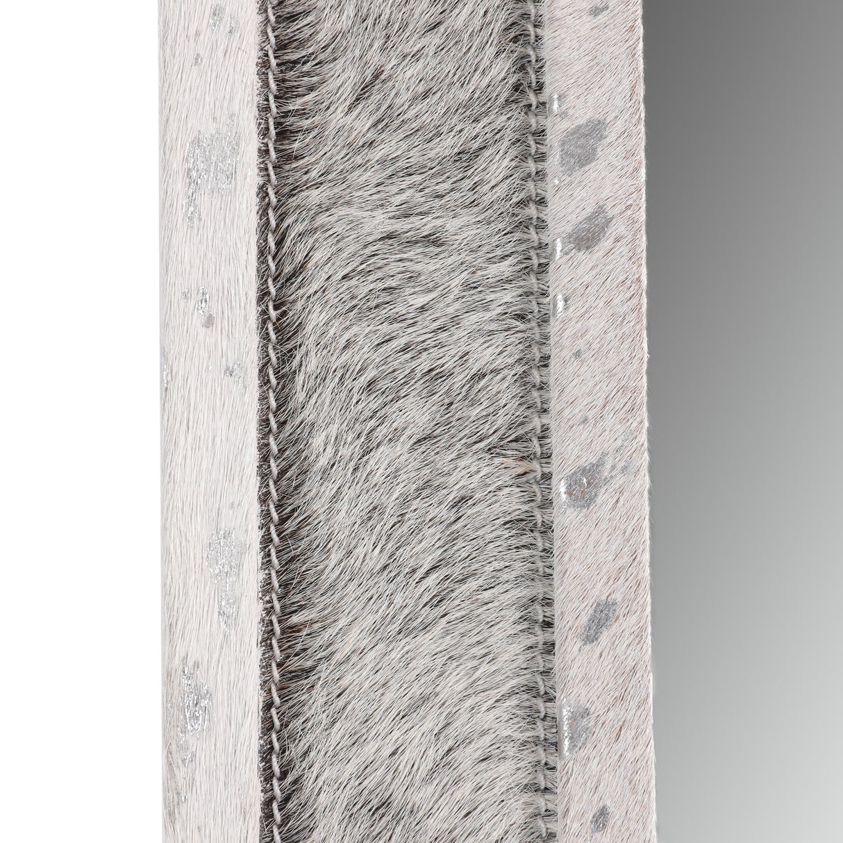 Dyar Indoor Leather Handcrafted Studded Rectangular Wall Mirror by Christopher Knight Home