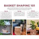 Sevita Dyed Navy and Natural Jute Basket - 17" x 17" x 15"
