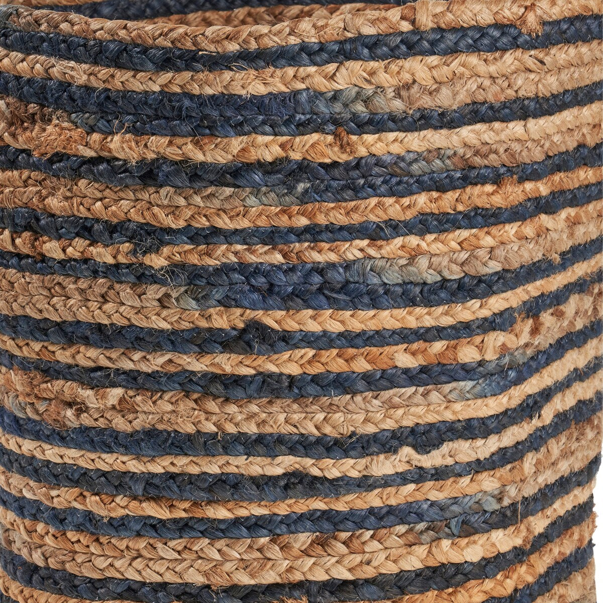 Sevita Dyed Navy and Natural Jute Basket - 17" x 17" x 15"