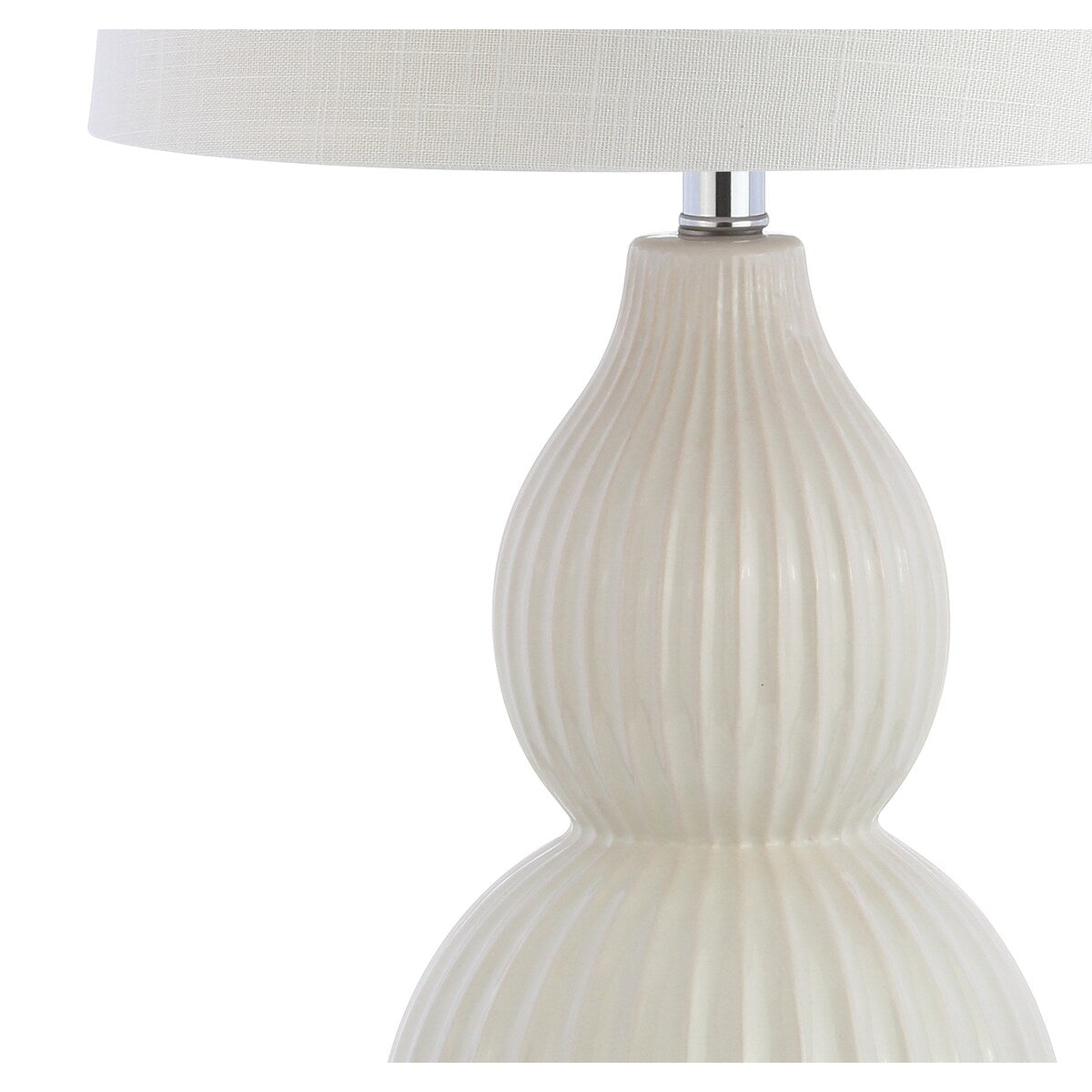 Dylan 28.25" Ceramic LED Table Lamp, Cream by JONATHAN Y