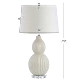 Dylan 28.25" Ceramic LED Table Lamp, Cream by JONATHAN Y