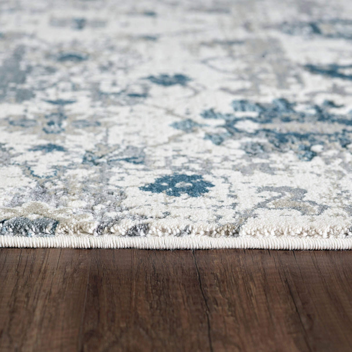 Dynamic Rugs Astoria Cream/Blue Polyester & Polypropylene Area Rug