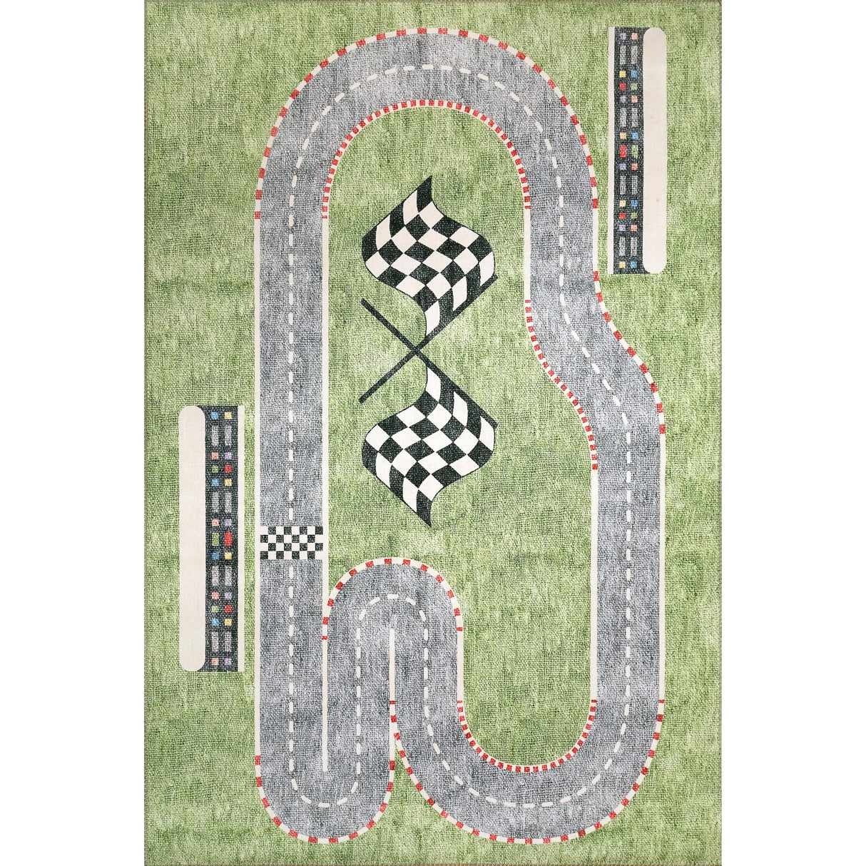 Dynamic Rugs Kidz Ivory/Multi Polyester Children's Area Rug