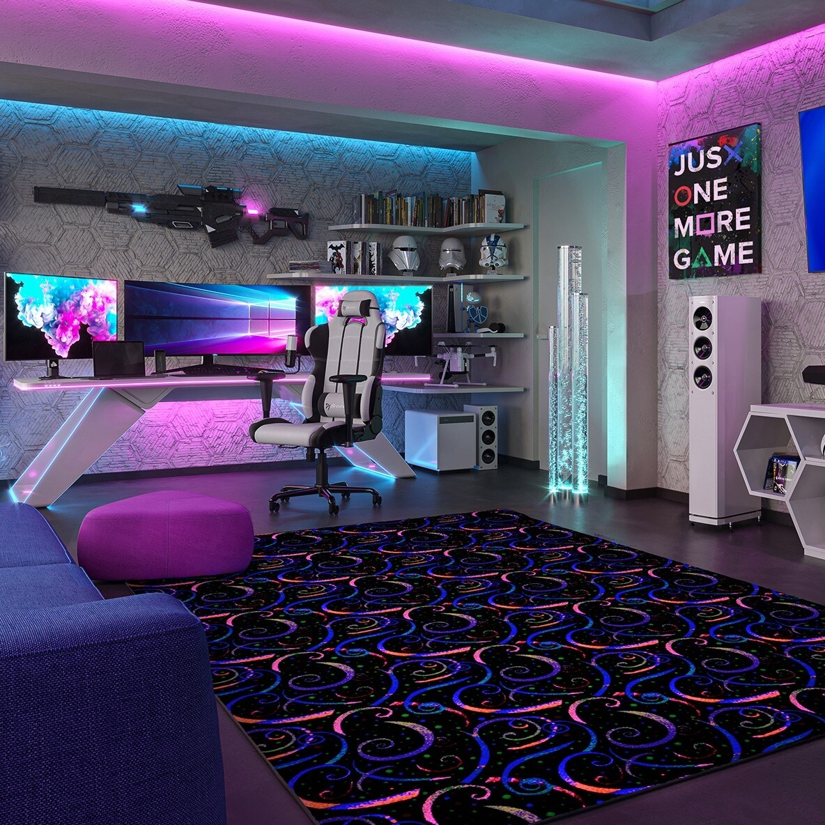 Dynamo Fluorescent Nylon Area Rug