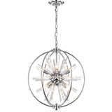 Silver Orchid Naldi Modern Industrial Globe Chandelier 8 Light