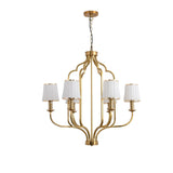 E12 glass chandelier iron 6 bulbs