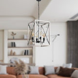 E12 retro chandelier iron 4 bulbs