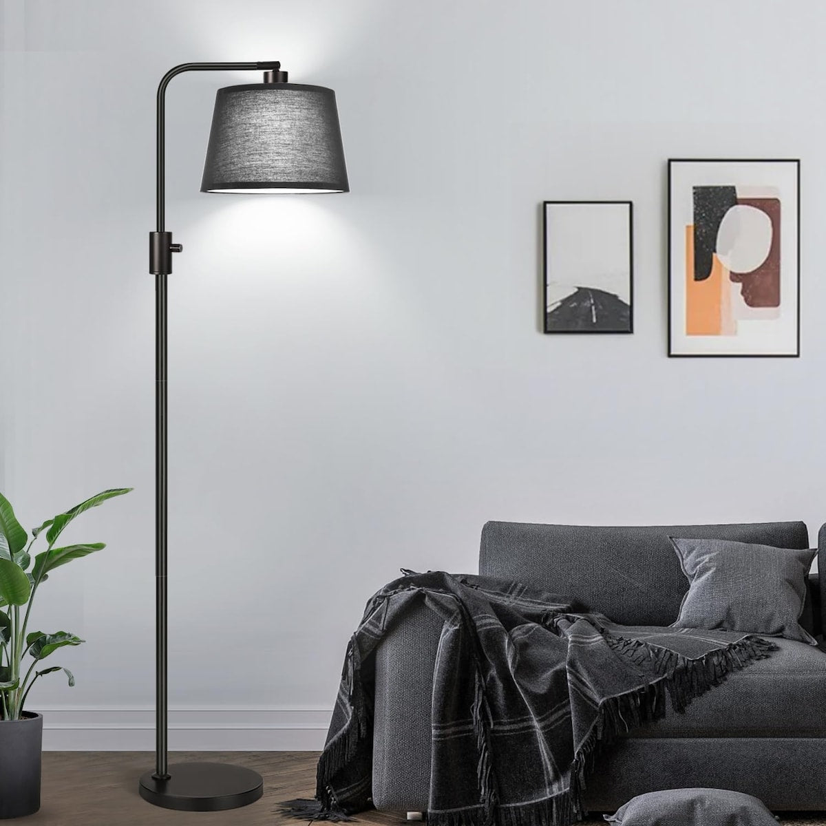 【Upgraded】 Dimmable Floor Lamp,1000 Lumens LED Edison Bulb Included,Arc Floor Lamps for Living Room Modern Standing Lamp