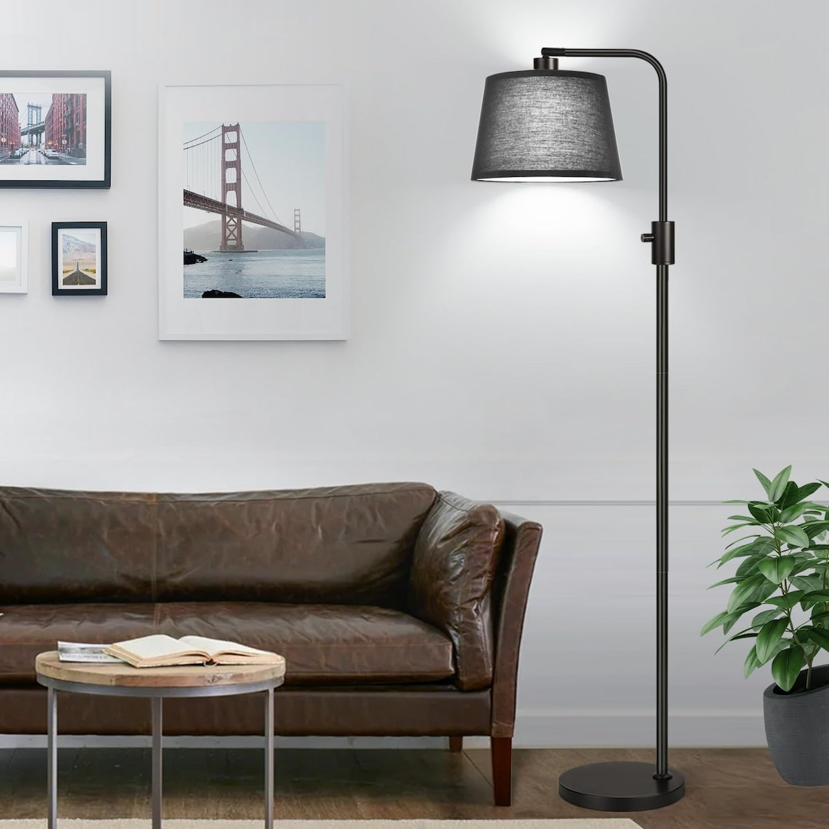 【Upgraded】 Dimmable Floor Lamp,1000 Lumens LED Edison Bulb Included,Arc Floor Lamps for Living Room Modern Standing Lamp