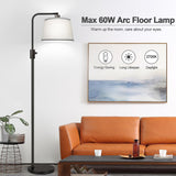 【Upgraded】 Dimmable Floor Lamp,1000 Lumens LED Edison Bulb Included,Arc Floor Lamps for Living Room Modern Standing Lamp