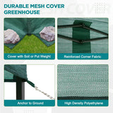 EAGLE PEAK 10x10 Walk-in Shade Cloth Cover Greenhouse Instant Pop-up Portable Gardening Green House, Green