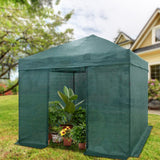 EAGLE PEAK 10x10 Walk-in Shade Cloth Cover Greenhouse Instant Pop-up Portable Gardening Green House, Green
