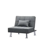 Fabric Folding Sofa Bed with 2 Cup Holders Sofa Bed with Ottoman