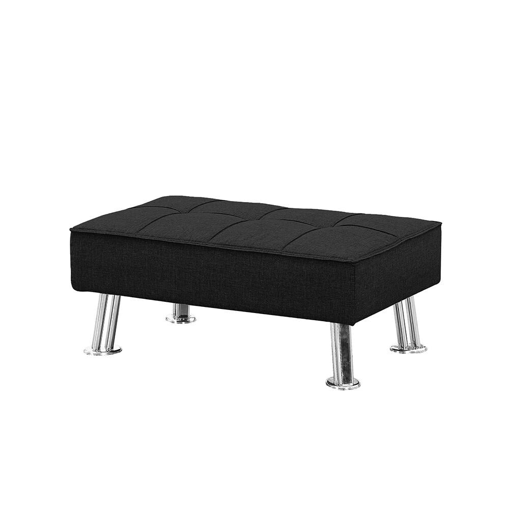 Fabric Folding Sofa Bed with 2 Cup Holders Sofa Bed with Ottoman
