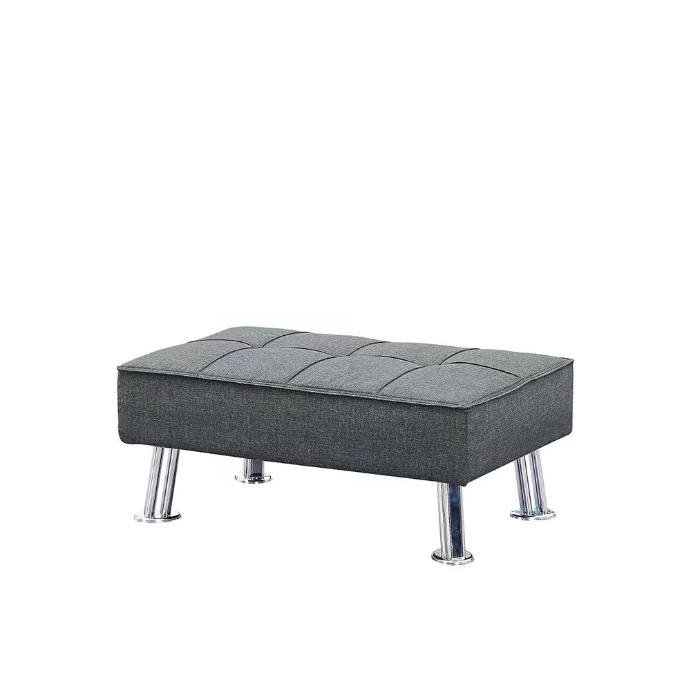 Fabric Folding Sofa Bed with 2 Cup Holders Sofa Bed with Ottoman