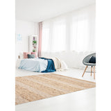 ECARPETGALLERY Braid weave Sienna Beige Wool Rug - 5'1 x 8'1