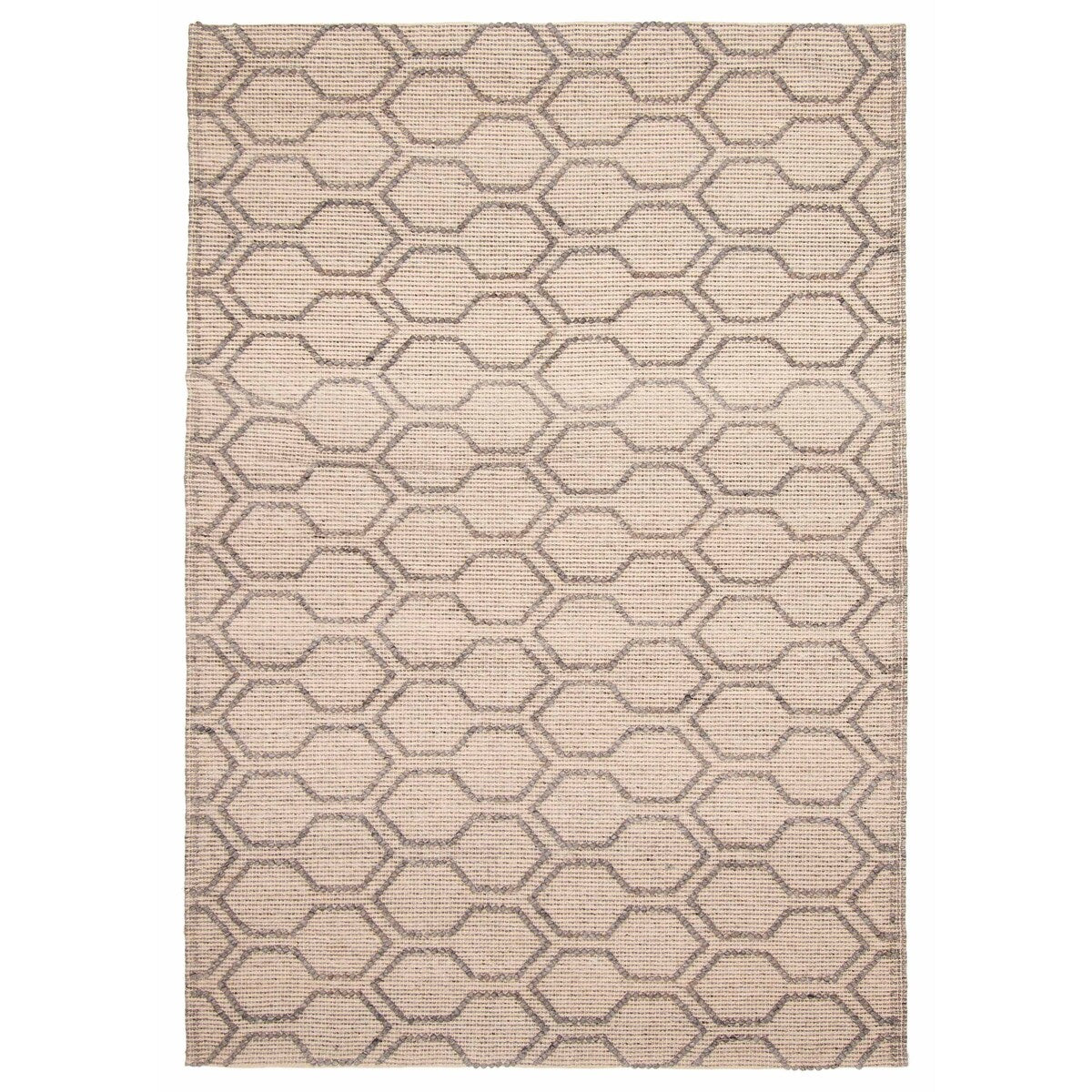 ECARPETGALLERY Braid weave Sienna Brown Wool Rug - 5'2 x 7'7
