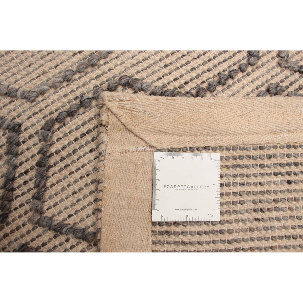 ECARPETGALLERY Braid weave Sienna Brown Wool Rug - 5'2 x 7'7