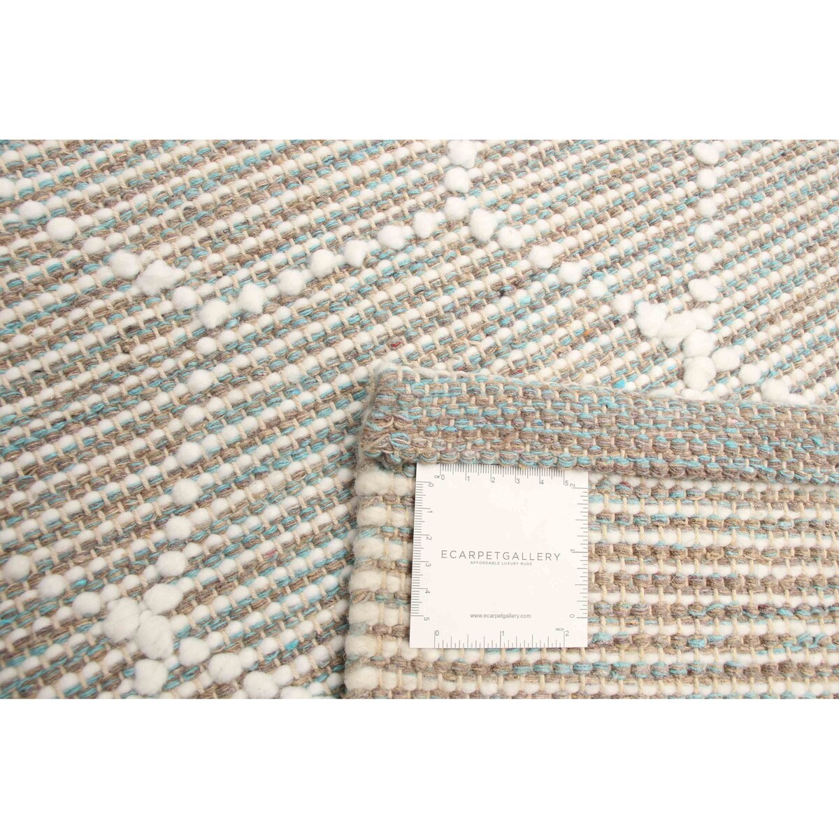 ECARPETGALLERY Braid weave Sienna Brown Wool Rug - 5'1 x 7'7