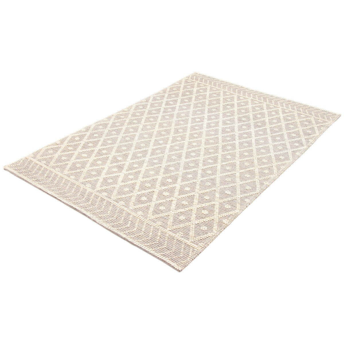 ECARPETGALLERY Braid weave Sienna Cream Wool Rug - 6'1 x 9'0