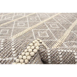ECARPETGALLERY Braid weave Sienna Taupe Wool Rug - 6'0 x 9'1