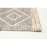 ECARPETGALLERY Braid weave Sienna Taupe Wool Rug - 6'0 x 9'1