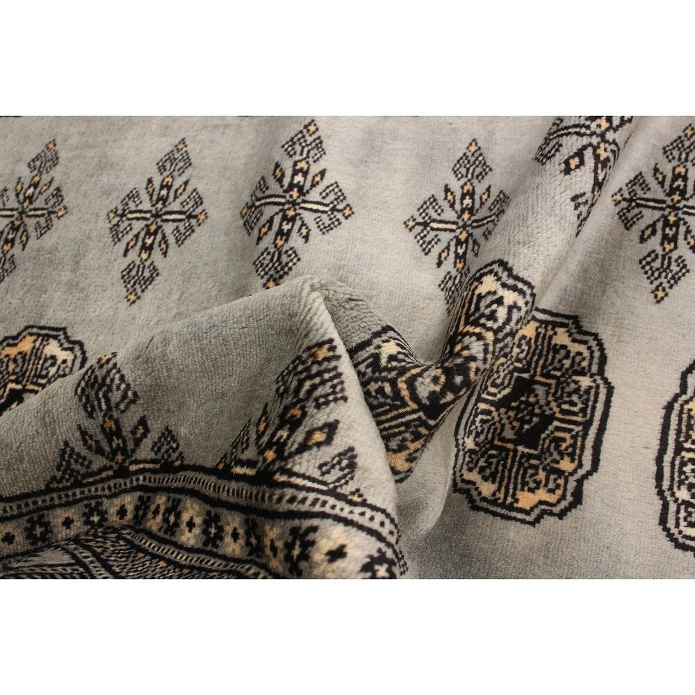 ECARPETGALLERY Finest Peshawar Bokhara Grey Rug - 4'2 x 6'6
