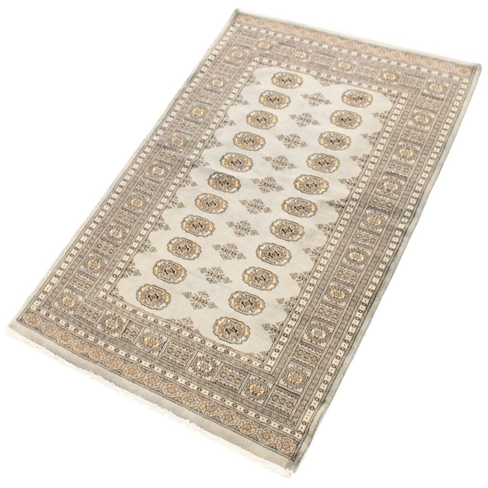 ECARPETGALLERY Finest Peshawar Bokhara Grey Rug - 4'2 x 6'6