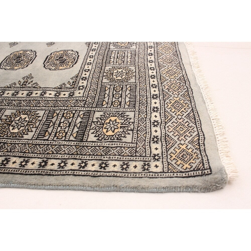 ECARPETGALLERY Finest Peshawar Bokhara Grey Rug - 4'2 x 6'6