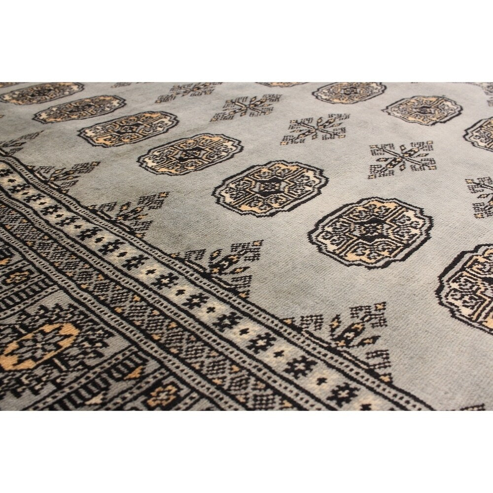 ECARPETGALLERY Finest Peshawar Bokhara Grey Rug - 4'2 x 6'6