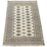 ECARPETGALLERY Finest Peshawar Bokhara Grey Rug - 4'2 x 6'6