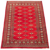 ECARPETGALLERY Finest Peshawar Bokhara Red Rug - 4'2 x 5'8