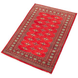 ECARPETGALLERY Finest Peshawar Bokhara Red Rug - 4'2 x 5'8