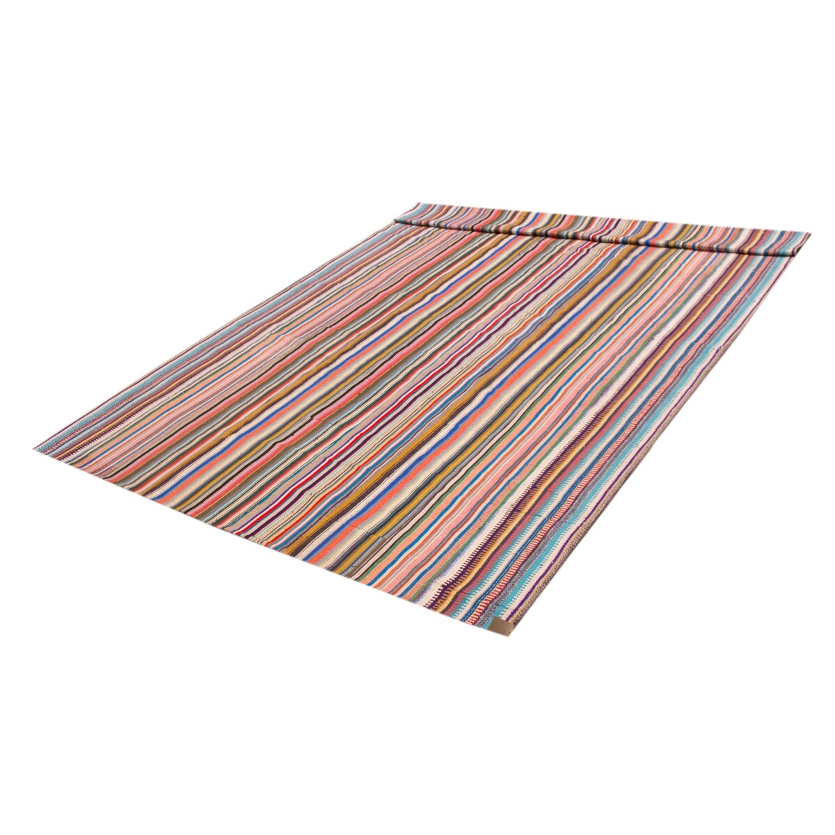 ECARPETGALLERY Flat-Weave Anatolia Patch Multi Color Wool Kilim - 9'8 x 14'2