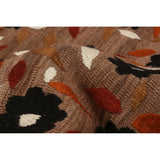 ECARPETGALLERY Flat-Weave Ankara FW Brown Silk, Wool Kilim - 6'11 x 9'2