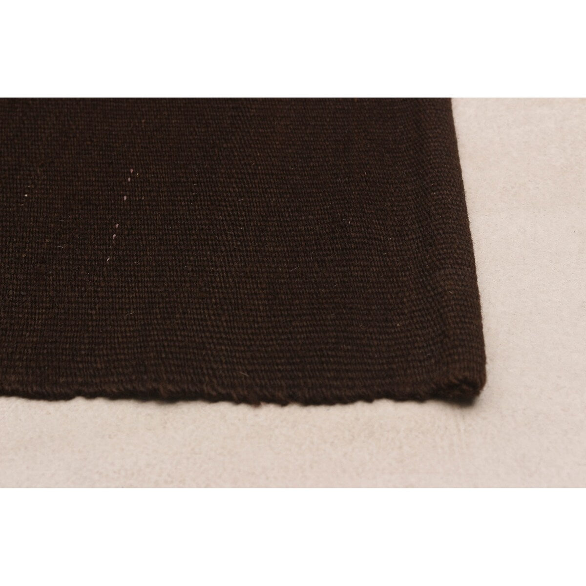 ECARPETGALLERY Flat-Weave Boho Brown Wool Kilim - 8'4 x 9'10