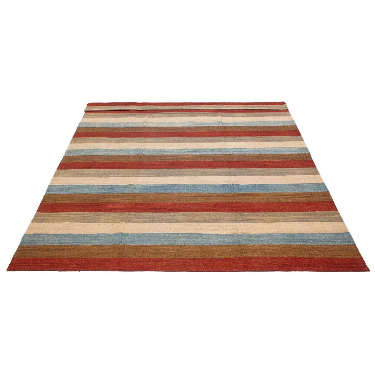 ECARPETGALLERY Flat-Weave Boho Multi Color Wool Kilim - 9'9 x 13'3