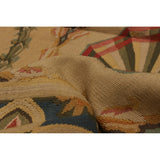ECARPETGALLERY Flat-Weave Dynasty Tan Wool Tapestry Kilim - 9'0 x 11'5
