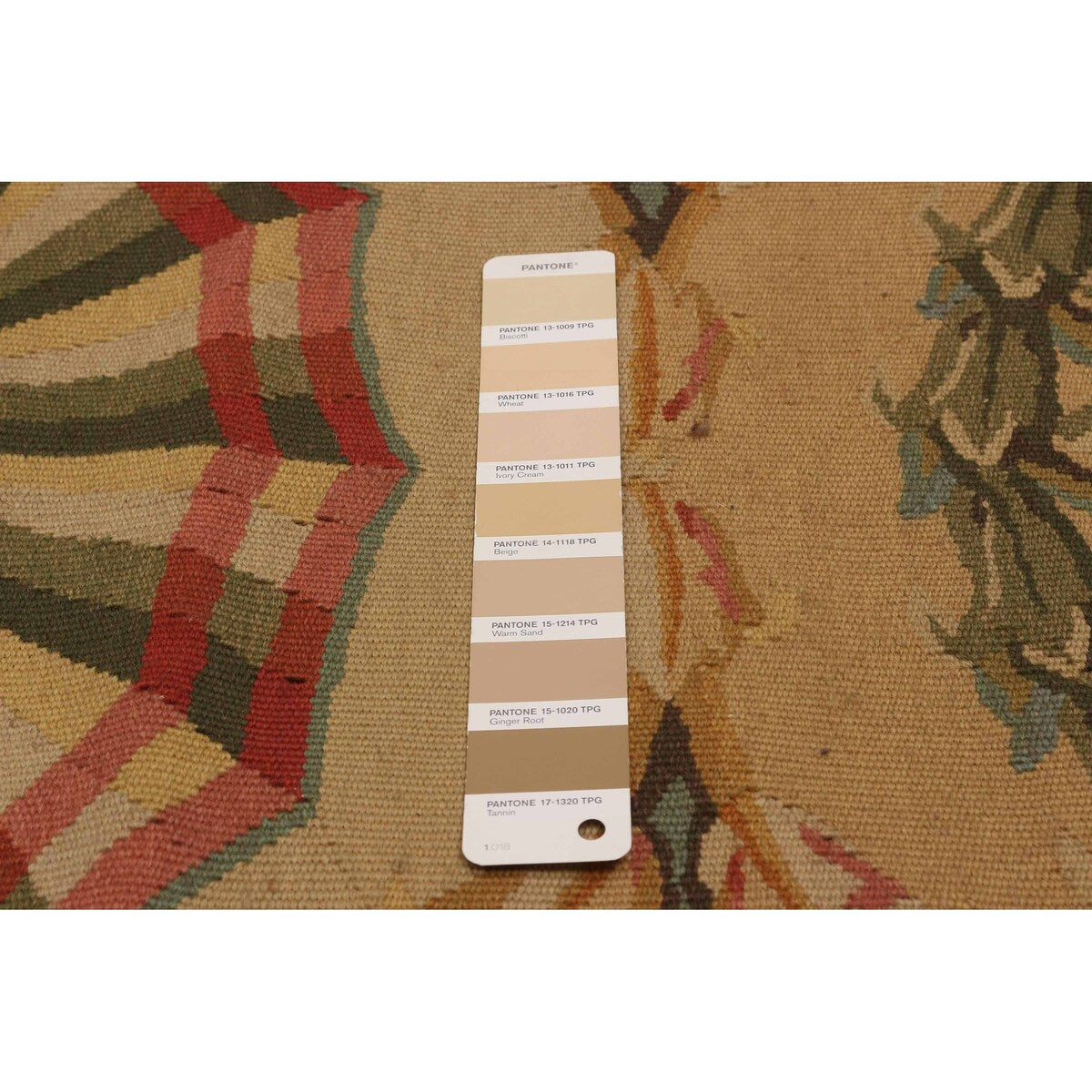 ECARPETGALLERY Flat-Weave Dynasty Tan Wool Tapestry Kilim - 9'0 x 11'5