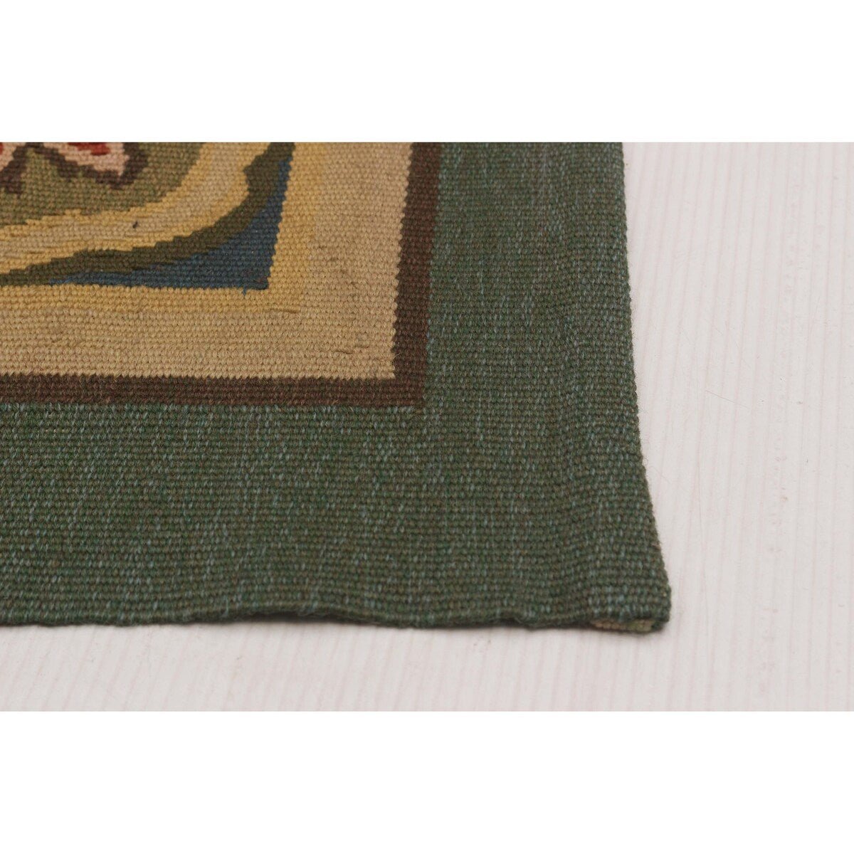 ECARPETGALLERY Flat-Weave Dynasty Tan Wool Tapestry Kilim - 9'0 x 11'5