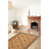 ECARPETGALLERY Flat-Weave Dynasty Tan Wool Tapestry Kilim - 9'0 x 11'5