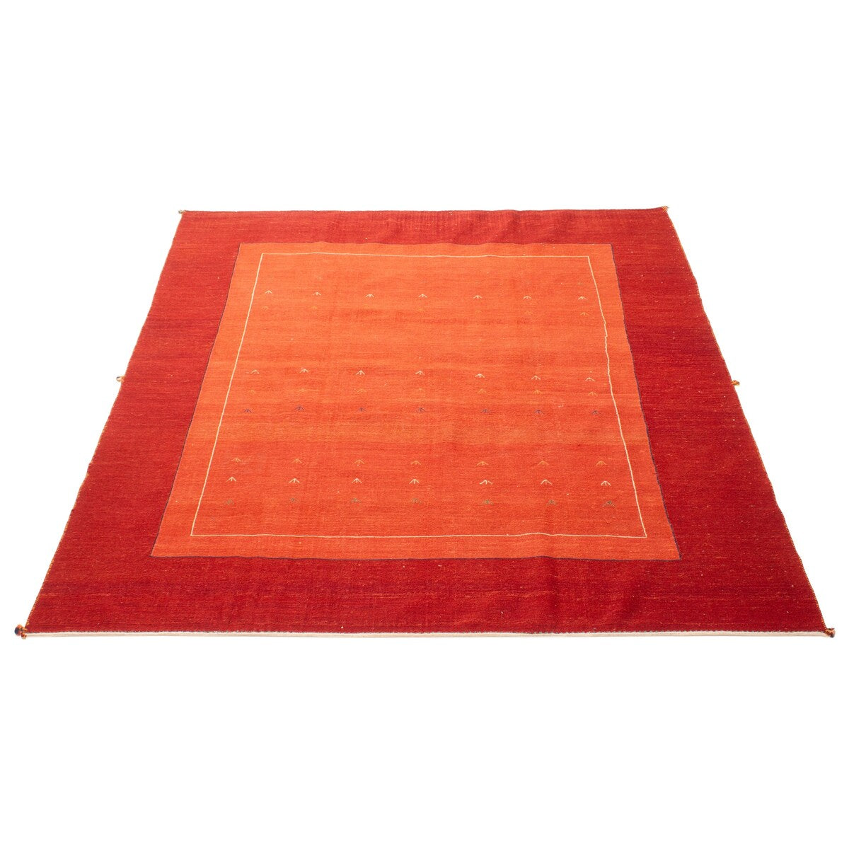 ECARPETGALLERY Flat-Weave Kashkuli Red Wool Tapestry Kilim - 7'3 x 7'8