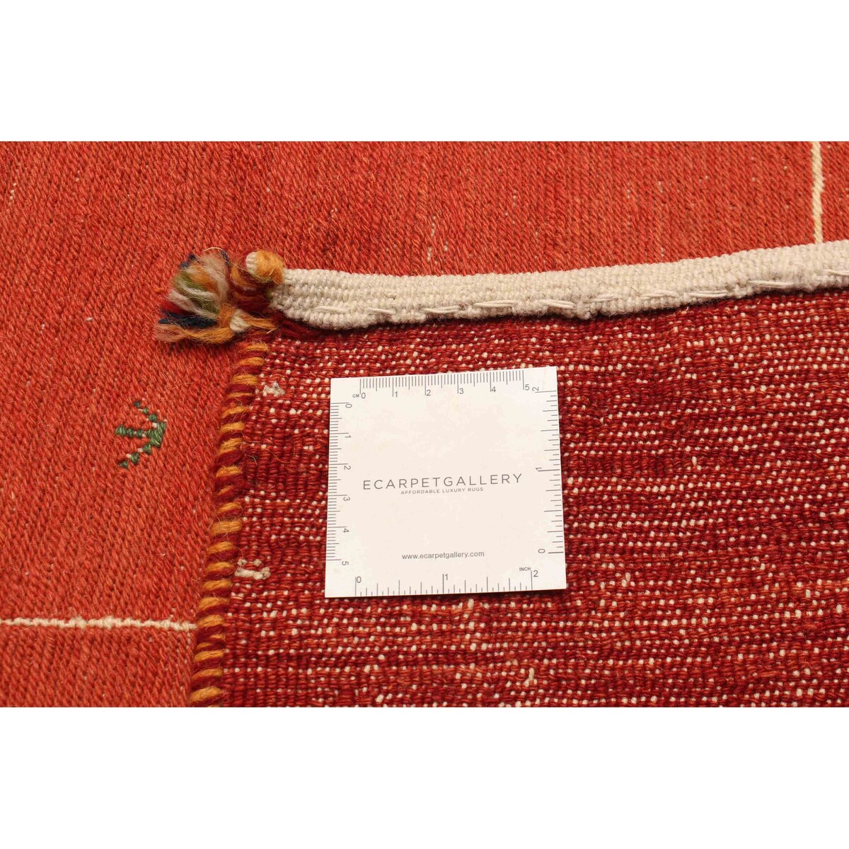 ECARPETGALLERY Flat-Weave Kashkuli Red Wool Tapestry Kilim - 7'3 x 7'8