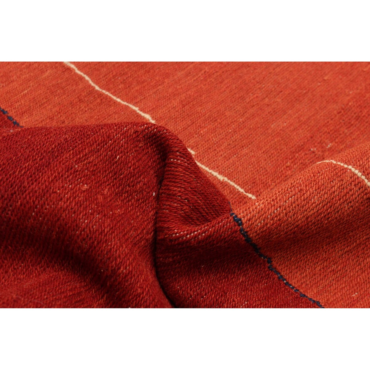ECARPETGALLERY Flat-Weave Kashkuli Red Wool Tapestry Kilim - 7'3 x 7'8