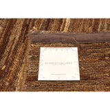 ECARPETGALLERY Flat-Weave Natural Brown Wool Tapestry Kilim - 6'4 x 8'2