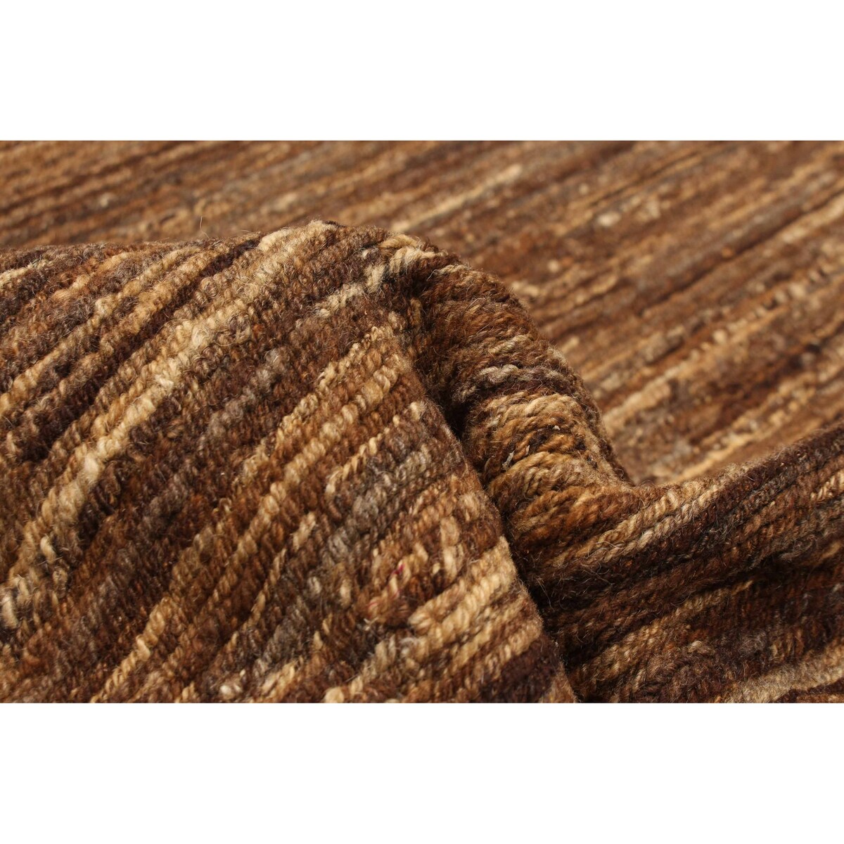 ECARPETGALLERY Flat-Weave Natural Brown Wool Tapestry Kilim - 6'4 x 8'2