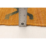 ECARPETGALLERY Flat-weave Sundance Dark Red, Light Orange Wool Kilim - 2'8 x 8'2